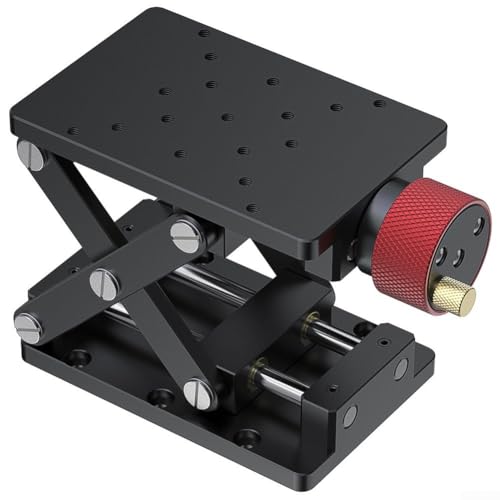 Zilimontt Manuelle Labor-Hebebühne Aluminiumlegierung Z-Achse Labor Jack Aufzug Schiebeplattform mit 55 mm maximaler Höhe für wissenschaftliche Forschung schwarz von Zilimontt