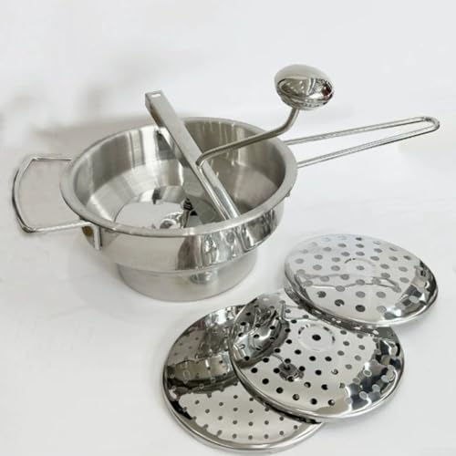 Zilimontt Manueller Kartoffelstampfer aus Edelstahl, groß, robust, Küchenwerkzeug zum Zerkleinern von Gemüse, Obst, Babynahrung mit ergonomischem Griff (2) von Zilimontt