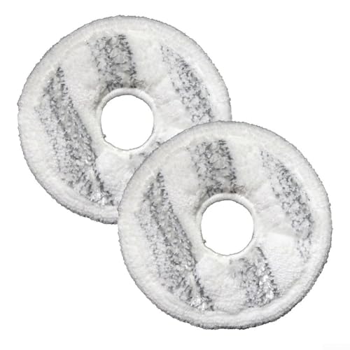 Zilimontt Mikrofaser-Wischmopp-Ersatztuch für Deebot für T10 Turbo/X1 OMNI/X1 Turbo Roboter-Staubsauger, 128 mm Wischpad (weiß) von Zilimontt