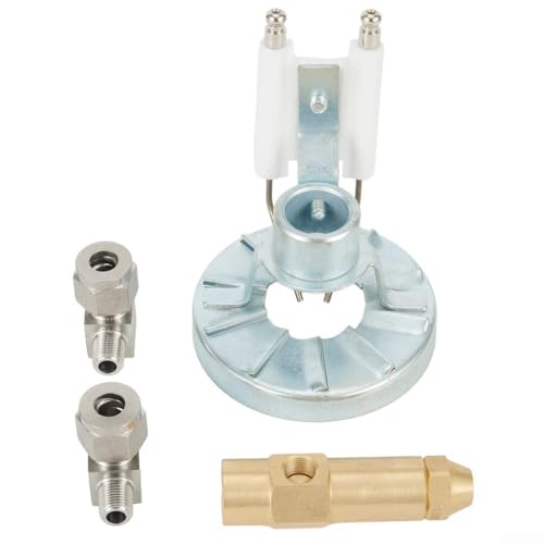Zilimontt Ölbrenner-Düsen-Set mit Siphon-Sprühdüse und Elektrode, Messing- und Aluminium-Konstruktion, 0,5 mm-2,0 mm Öffnungsgrößen, kompatibel mit (0,8 mm) von Zilimontt