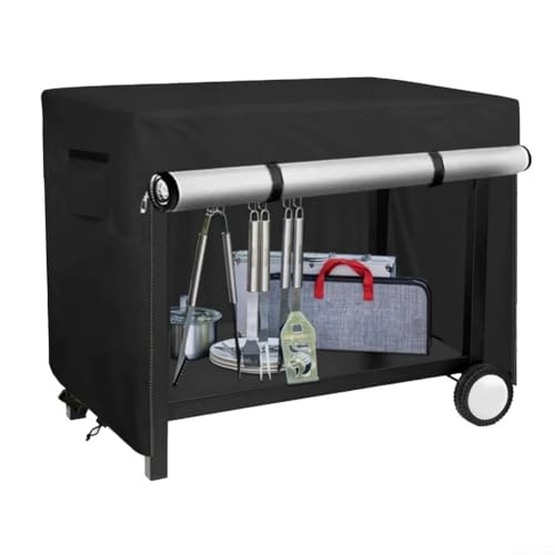 Zilimontt Outdoor Prep Table Cover Waterproof 210D Oxford Fabric with PVC Coating for Grill Cart and Flattop Worktable, Black, 40 x 24 x 32 Inch von Zilimontt