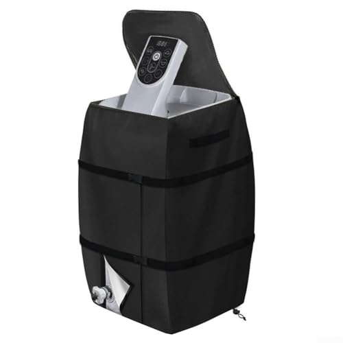 Zilimontt Outdoor Spa Heizungsabdeckung, wasserdichter Schutz, 43 x 38 x 54 cm, Poolausrüstung, Wärmepumpenabdeckung, wetterbeständig, Thermoschutz, Schwarz / Grau (schwarz) von Zilimontt