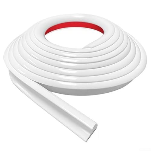 Zilimontt PVC-Regenrinnen-Streifen für Wohnmobil, mit J-förmigem Design, Tropfschiene für Dachschutz, 1,27 cm Höhe, 3 m Länge, Weiß von Zilimontt