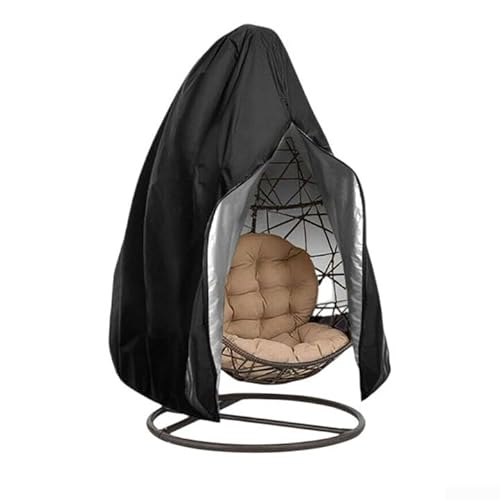 Zilimontt Patio Hanging Pod Chair Cover, Outdoor Furniture Protection Double Swing Chair Covers, Weather Resistant, 230X200cm Egg Chair Cover von Zilimontt