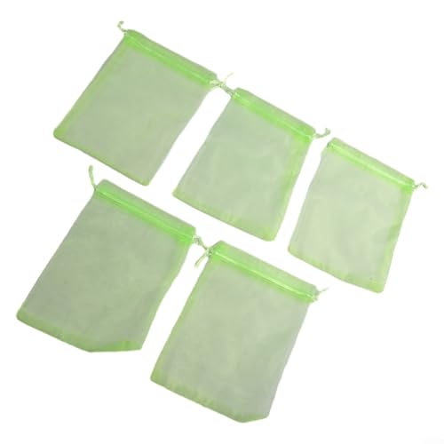 Zilimontt Pflanzenschutz-Netzbeutel Garten Obst Abdeckung Kordelzug Netz gegen Vögel Insekten wiederverwendbar atmungsaktiv Organza für Tomaten Trauben Äpfel Grün 15 x 20 cm (7 x 9 cm 50 Stück) von Zilimontt