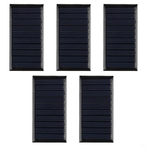Zilimontt Polykristallines Solarmodul-Set, 30 x 60 mm, 0,25 W für 3,7 V Geräteladung, DIY-Solarenergieplatten für Gartenleuchten, kleines Haus, Outdoor, 5 Stück Zilimontt Polykristallines Solarmodul-Set, 30 x 60 mm, 0,25 W für 3,7 V Geräteladung, DIY-Solarenergieplatten für Gartenleuchten, kleines Haus, Outdoor, 5 Stück von Zilimontt