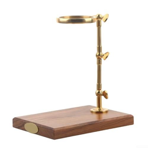Zilimontt Pour Over Coffee Dripper Stand,with Adjustable Wood Base and Copper Holder,for Filter Coffee Brewing Station Walnut Accessories von Zilimontt