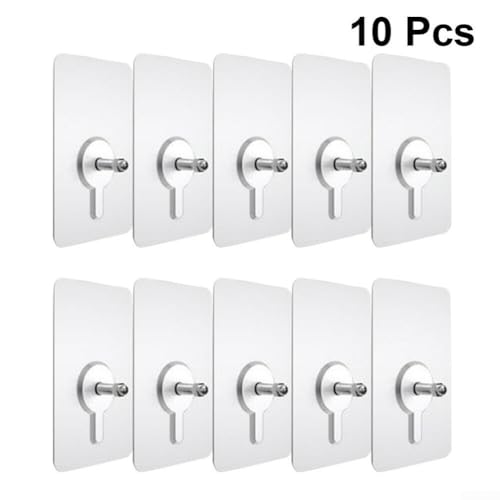 Zilimontt Praktisches 10-teiliges Wandhaken-Set, perfekt für die Organisation zu Hause und zur Präsentation von Bildern (Schraubenlänge 16 mm) von Zilimontt