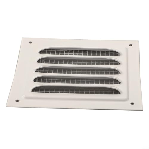 Zilimontt Quadratisches Lüftungsgitter aus Aluminiumlegierung mit integriertem Netz, rostbeständige weiße Metallabdeckung für Wand- oder Deckenkanalöffnungen, Innen- und Außenbereich (100 x 100 mm) Zilimontt Quadratisches Lüftungsgitter aus Aluminiumlegierung mit integriertem Netz, rostbeständige weiße Metallabdeckung für Wand- oder Deckenkanalöffnungen, Innen- und Außenbereich (100 x 100 mm) von Zilimontt