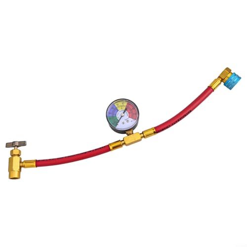 Zilimontt R1234YF U-förmiger Ladeschlauch mit Manometer, Auto Klimaanlage Ladesatz, Auto Klimaanlage Ladeschlauch mit Manometer von Zilimontt