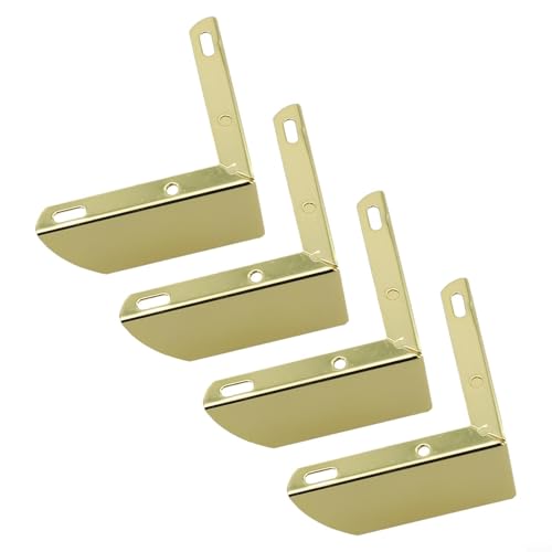 Zilimontt Robuste Metall-Möbelbeine für Sofas, Schränke, Tische und Regale, dreieckige Eisen-Schrankfüße für Stabilität und Unterstützung, einfache Selbstmontage, goldfarben, 4 Stück Zilimontt Robuste Metall-Möbelbeine für Sofas, Schränke, Tische und Regale, dreieckige Eisen-Schrankfüße für Stabilität und Unterstützung, einfache Selbstmontage, goldfarben, 4 Stück von Zilimontt