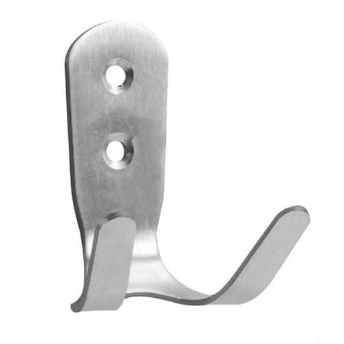 Zilimontt Robuster J-Haken aus Edelstahl für Handtücher oder Mäntel, Wand- oder Türmontage, Einzelhalter mit platzsparendem Design, schlanke Oberfläche und einfache Installation (kein Zubehör)) von Zilimontt