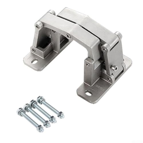 Zilimontt Robustes Edelstahl-Garagentorscharnier 180 Grad für Stein-, Feuer-Hydrant- und dicke Türen, sichere Tragfähigkeit 50–200 kg, einfache Installation für Zuhause (50 kg) von Zilimontt