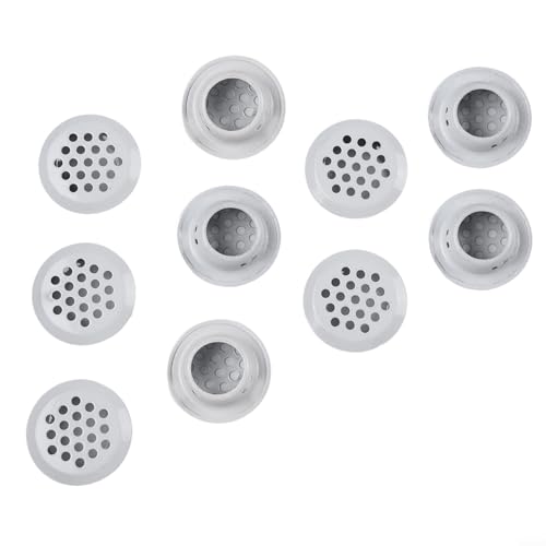 Zilimontt Runde Lüftungsgitterabdeckungen aus Edelstahl mit abgeschrägten Netzlöchern für effiziente Schrank-, Kleiderschrank-, Küchen- oder Badezimmerbelüftung, mehrere Größen, 19 mm (abgeschrägte von Zilimontt
