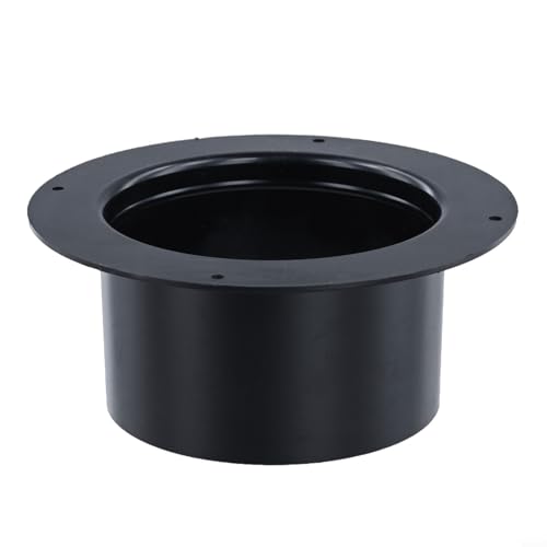 Zilimontt Runder Lüftungsrohr-Flanschverbinder aus ABS, langlebig, schwarz, ABS-Kunststoffkanalverschraubung mit Befestigungslöchern für einfache Wand-, Decken- oder Bodenmontage, kompatibel mit (100 von Zilimontt