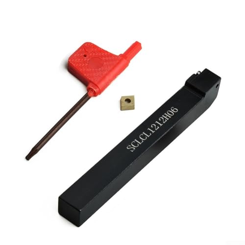 Zilimontt SCLCL1212H06 Linkshänder-Drehwerkzeughalter, 12 x 100 mm, Schaft aus legiertem Stahl, mit CCMT0602 Hartmetall-Einsatz und T8-Schraubenschlüssel für CNC-Endbearbeitung und Endbearbeitung Zilimontt SCLCL1212H06 Linkshänder-Drehwerkzeughalter, 12 x 100 mm, Schaft aus legiertem Stahl, mit CCMT0602 Hartmetall-Einsatz und T8-Schraubenschlüssel für CNC-Endbearbeitung und Endbearbeitung von Zilimontt