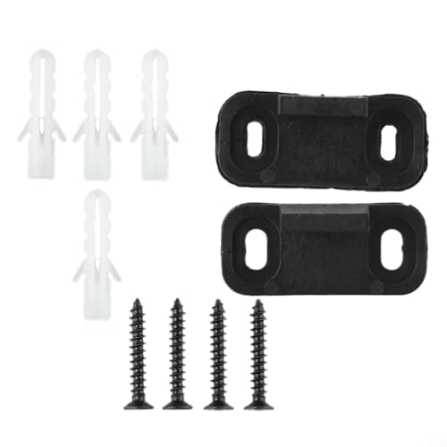 Zilimontt Scheunentür-Bodenführung, verstellbare Rolle, T-förmiges Design für die Unterseite von Schiebetüren, langlebiges, schwarzes Kunststoff-Hardware-Set mit leichtem, leisem Gleiten von Zilimontt