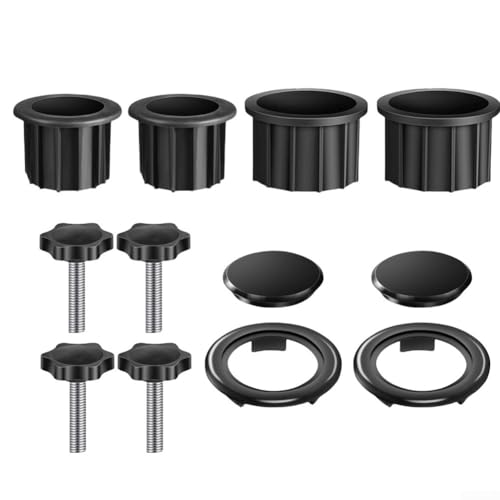 Zilimontt Schirmsockel-Adapterring-Set mit Stangen-Stabilisatorhülsen und Befestigungsschrauben für Sonnenschirmständer, verstellbare Reduzierringe mit Lochabdeckungen Zilimontt Schirmsockel-Adapterring-Set mit Stangen-Stabilisatorhülsen und Befestigungsschrauben für Sonnenschirmständer, verstellbare Reduzierringe mit Lochabdeckungen von Zilimontt