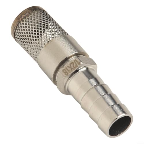 Zilimontt Schlauchstutzen, Inline-Wasserfilter, Edelstahl, 304, Sieb, 1,5 mm, für Bewässerungssysteme, Aquariumpen, Kraftstoff-Gas, mit 6 mm bis 18 mm Schlaucharmaturen, hoch, niedrig (18 mm) von Zilimontt