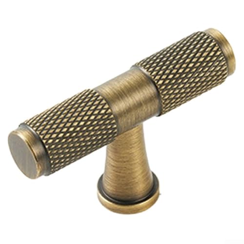 Zilimontt Schrankgriffe aus massivem Messing, Antik-Bronze-Finish, mit mehreren Lochabständen für Küchenschränke und Möbelschubladen (Einzelloch) von Zilimontt