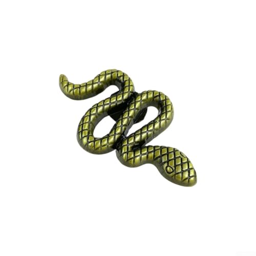 Zilimontt Schrankgriffe in Schlangenform aus Zinklegierung mit Vintage-Kupfer-Finish, dekorative Türgriffe und Schubladenknöpfe für Kommoden, Schränke und Kinderzimmer (Antik-Bronze) von Zilimontt
