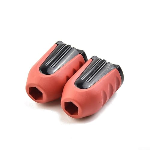 Zilimontt Schraubendreher-Magnetisier- und Entmagnetisierring-Werkzeug, 2 Stück, starker Magnetring-Zubehör für 6,35 mm Sechskantschaft-Schraubendreher-Bits, ABS- und Metallkonstruktion, Rot von Zilimontt