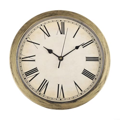 Zilimontt Secret Clock Safe Wall Money Cash Jewelry Storage Security Stash Box Compartment Gold White 25.4 cm Battery Operated Home Office (Gold) von Zilimontt