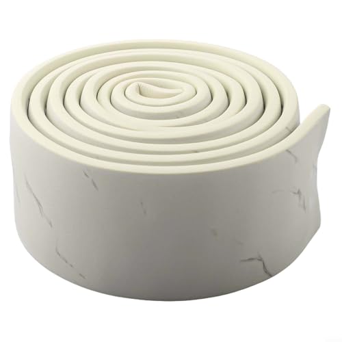 Zilimontt Selbstmarmor-Sockelleiste, 8 x 200 cm, verdickter Anti-Kollisionsstreifen, wasserdicht, leicht zu reinigen, Wandeckenschutz und Gasrohr, dekorative Zierleiste für Zuhause (weiße Textur) von Zilimontt