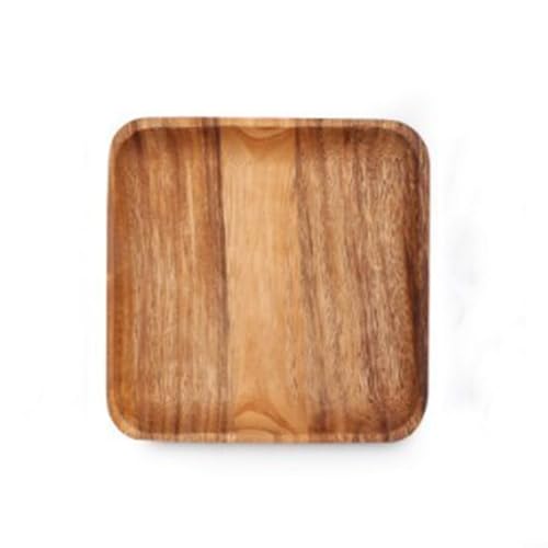 Zilimontt Serviertabletts | Holzplatten | Frühstücksplatte aus Holz | erhöhte Kanten und leicht | perfekt für Frühstück im Bett & Tee (20 x 20 x 2) von Zilimontt