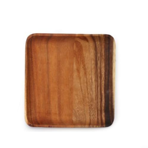 Zilimontt Serviertabletts | Holzplatten | Frühstücksplatte aus Holz | erhöhte Kanten und leicht | perfekt für Frühstück im Bett & Tee (25 x 25 x 2) von Zilimontt