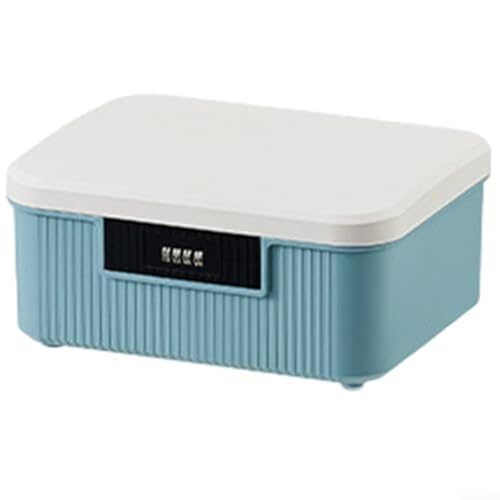 Zilimontt Sichere 9-Liter-Medizinbox mit Zahlenschloss, wasserdichter Aufbewahrungsbehälter für Zuhause und Büro, Kunststoff-Organizer mit doppellagigem Design (blau) von Zilimontt