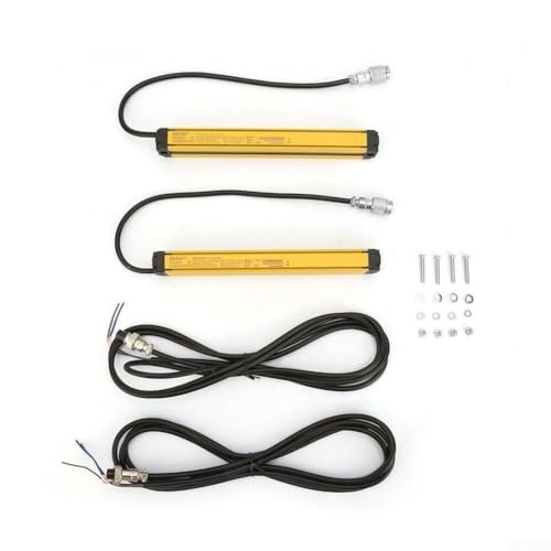 Zilimontt Sicherheits-Lichtvorhang-Sensorschalter mit 4/6/8/10/12 Strahlen, IP65 wasserdicht, industrielles Lichtgitter, Sicherheitsvorrichtung für Schmiedemaschinen (15 Strahlen) von Zilimontt