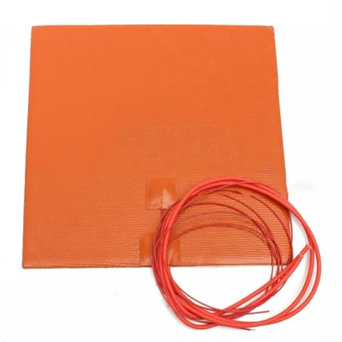 Zilimontt Silikon-Heizmatte 200W 12V für 3D-Drucker Heizbett 200x200mm, Hochtemperatur-Heizkissen, Druckerzubehör, wasserdichtes IP65 Klebepad Schnellheizung von Zilimontt