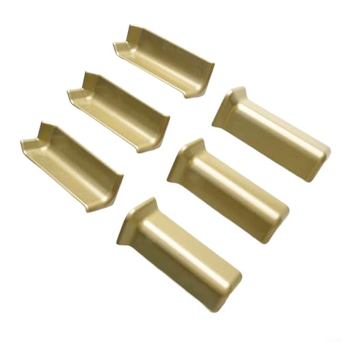 Zilimontt Sockelleisten-Ecke für 10 cm Höhe, Sockelleiste, Wandsockelverkleidung, 3 Innen- und 3 Außenecken, ABS-Material, kompatibel mit Cove Base Rubber (L Champagner Gold) von Zilimontt