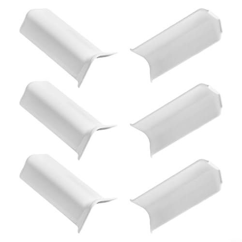 Zilimontt Sockelleisten-Ecke für 10 cm Höhe, Sockelleiste, Wandsockelverkleidung, 3 Innen- und 3 Außenecken, ABS-Material, kompatibel mit Cove-Basisgummi (L Weiß) von Zilimontt