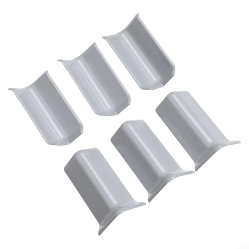 Zilimontt Sockelleisten-Eckleiste, 82 mm Höhe, ABS-Wandsockelleiste mit 3 Innen- und 3 Außenverbindern, einfach zu installieren, dekorative Sockelleiste, Eckleiste für 8 cm (M, Grau), 6 Stück von Zilimontt