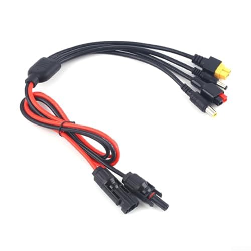 Zilimontt Solar-Photovoltaik-Anschlusskabel 4-in-1 DC8 mm DC5,5 x 2,1 mm für XT60 45 A kompatibel 100 W-1000 W Solarmodule Stationen 1,2 m 14 AWG Zilimontt Solar-Photovoltaik-Anschlusskabel 4-in-1 DC8 mm DC5,5 x 2,1 mm für XT60 45 A kompatibel 100 W-1000 W Solarmodule Stationen 1,2 m 14 AWG von Zilimontt