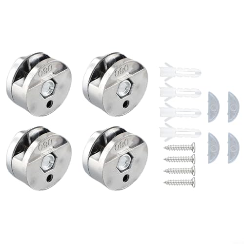 Zilimontt Spiegel-Montage-Clips, Zinklegierung, Spiegelhalterhalterungen mit poliertem Chrom-Finish und weichen Silikon-Pads, Wandhalterungs-Hardware für 3–5 mm Glas, 4 Stück Zilimontt Spiegel-Montage-Clips, Zinklegierung, Spiegelhalterhalterungen mit poliertem Chrom-Finish und weichen Silikon-Pads, Wandhalterungs-Hardware für 3–5 mm Glas, 4 Stück von Zilimontt