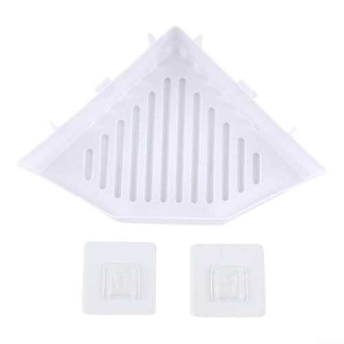 Zilimontt Stapelbares dreieckiges Kunststoffregal für Bad und Küche, modulares Design, hergestellt zur Verbesserung der Organisation und Zugänglichkeit (weiß) von Zilimontt