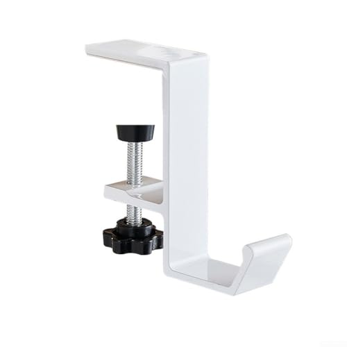 Zilimontt Starker und verstellbarer, abnehmbarer Schreibtischhaken für Schultaschen, entworfen für hohe Belastung und sichere Montage in mehreren Umgebungen (weiß) von Zilimontt