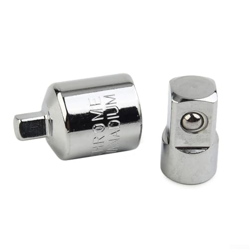 Zilimontt Steckschlüssel-Adapter-Set, 2 Stück, Chrom-Vanadium-Stahl, Ratschenantrieb, Konverter-Reduzierstück, 1/4 Zoll weiblich auf 1/2 Zoll männlich und 1/2 Zoll weiblich auf 1/4 Zoll männlich, von Zilimontt