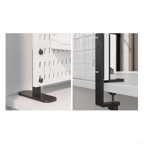 Zilimontt Stecktafel-Halterung aus Metall mit aufrechter und Schiene, für Werkzeugaufbewahrung und Display-Rack-Installation an Wänden oder Tischplatten, Weiß oder (A2), 2 Stück von Zilimontt