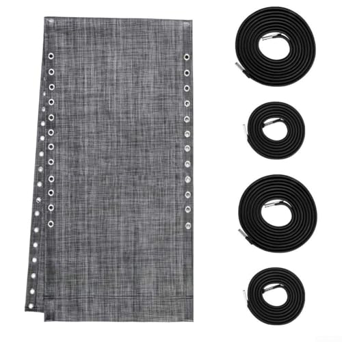 Zilimontt Strandkorb-Ersatz-Stoff-Set mit elastischen Kordeln, Liegestuhl-Bezug-Set, 160 x 43 cm, wasserdichtes Nylon-Material für Outdoor-Liege (dunkelgrau) von Zilimontt