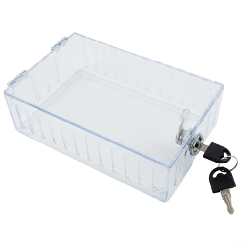 Zilimontt Thermostat-Schlosskasten mit Schlüssel, transparente Acryl-Schutzhülle, passend für die meisten Thermostate in Standardgröße, Sicherheitsgehäuse, Manipulation und von Zilimontt