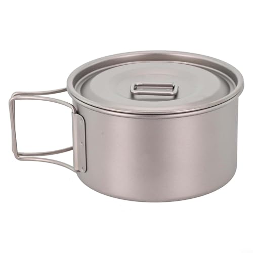 Zilimontt Titan-Schüsseln mit faltbarem Griff | leichtes Outdoor-Küchen-Kochgeschirr-Set | Camping Wandern tragbares Chaos Kit mehrere Größen (450 ml Schüssel mit Deckel) von Zilimontt
