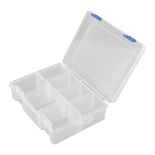 Zilimontt Transparenter Organizer mit Verriegelungsfunktion für die sichere Aufbewahrung von kleinen Gegenständen zu Hause oder (7 Fächer) von Zilimontt