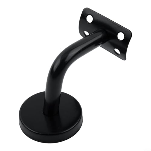 Zilimontt Treppenhandlaufhalterung für Wandhalterung, Edelstahlstütze für Geländer und Balustrade, schwarzes Finish, kompatibel mit Eiche, Kiefer, Stahlschienen (60 x 60 mm) von Zilimontt