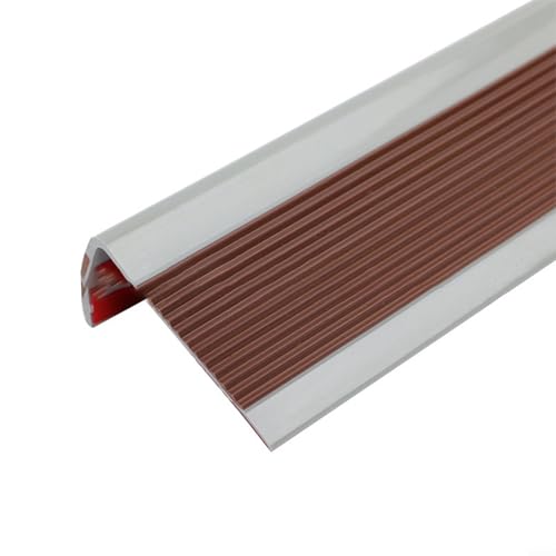 Zilimontt Treppenkantenschutz aus Gummi, selbstklebend, Vinyl, PVC, für erhöhte Sicherheit, Innen- und Außenbereich, einfache Installation und Reinigung, für Holzfliesen, 100 cm, Braun Zilimontt Treppenkantenschutz aus Gummi, selbstklebend, Vinyl, PVC, für erhöhte Sicherheit, Innen- und Außenbereich, einfache Installation und Reinigung, für Holzfliesen, 100 cm, Braun von Zilimontt