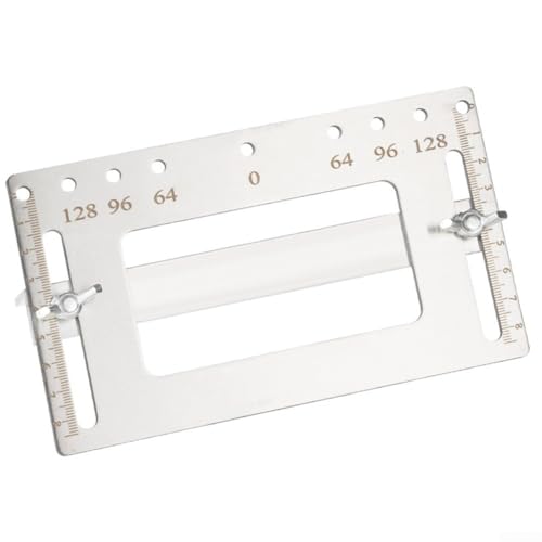 Zilimontt Türgriff-Installationsbohrschablone, Edelstahl-Schrank-Hardware-Vorrichtungswerkzeug, mit Messlineal, für Holzbearbeitung, Bohrlochherstellung (TYPE a) von Zilimontt