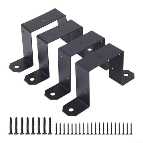 Zilimontt U-förmige Zaunpfostenhalterungen aus Metall, 10,2 x 10,2 cm, strapazierfähig, für den Außenbereich, Garten, Zaun, Säulenverbinder mit vorgestanzten Löchern, 4 Stück Zilimontt U-förmige Zaunpfostenhalterungen aus Metall, 10,2 x 10,2 cm, strapazierfähig, für den Außenbereich, Garten, Zaun, Säulenverbinder mit vorgestanzten Löchern, 4 Stück von Zilimontt